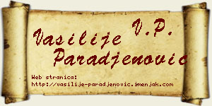 Vasilije Parađenović vizit kartica